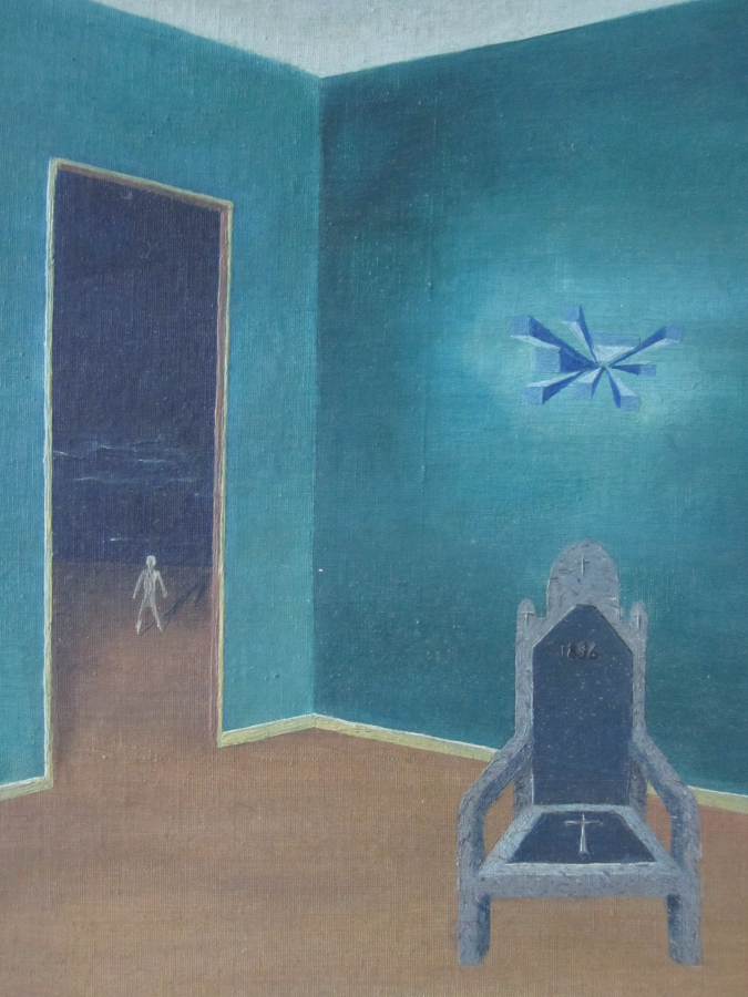 Le Faux Deuil, Huile sur carton entoilé, 6 figure (41X33), année 1974